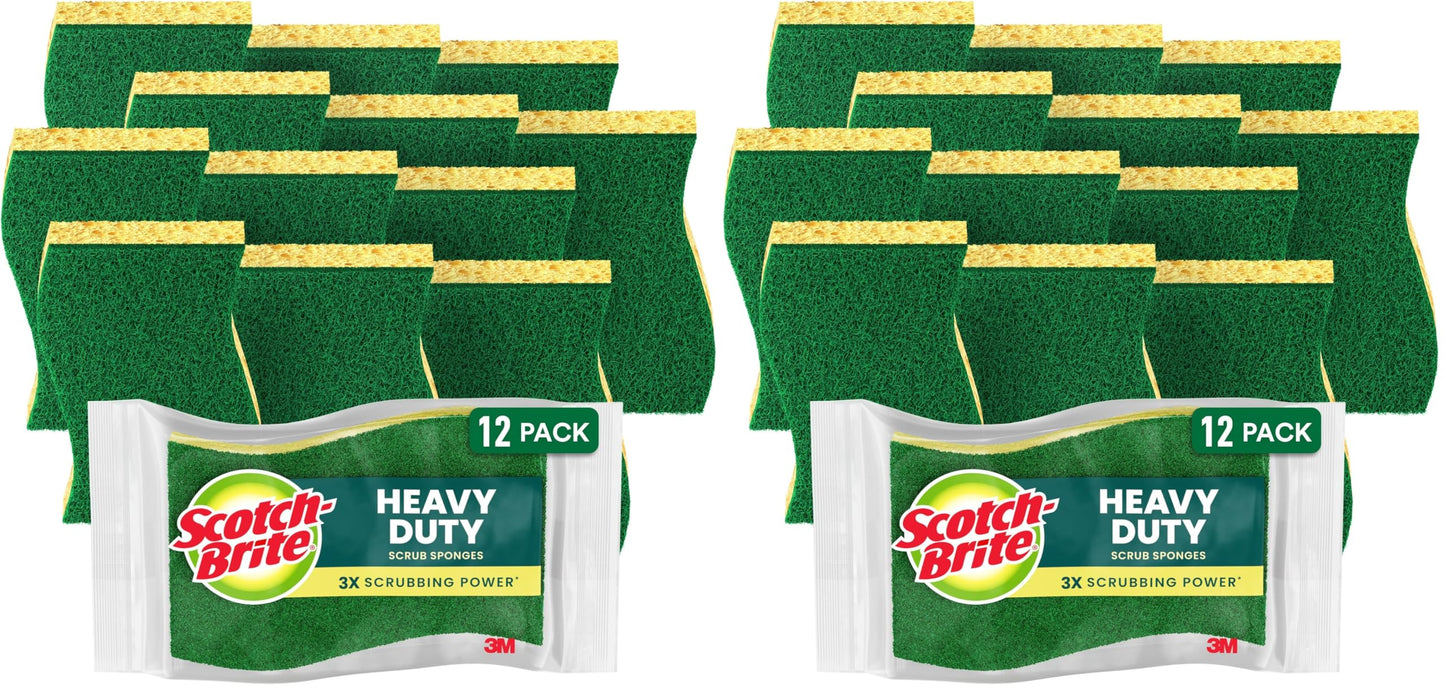 24 Scotch-Brite Heavy Duty Scrub Sponges