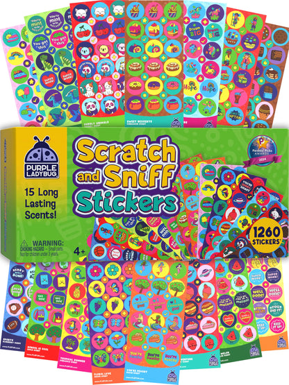 Purple Ladybug 1260 Variety Scratch and Sniff Stickers
