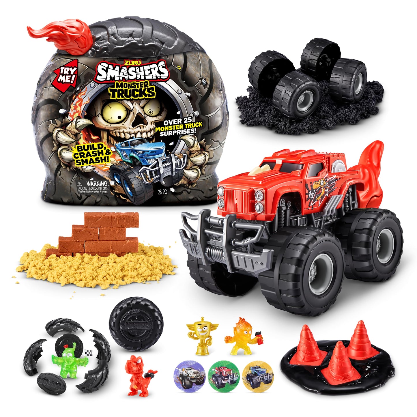 ZURU SMASHERS Dino Truck Surprise with 25 Collectibles