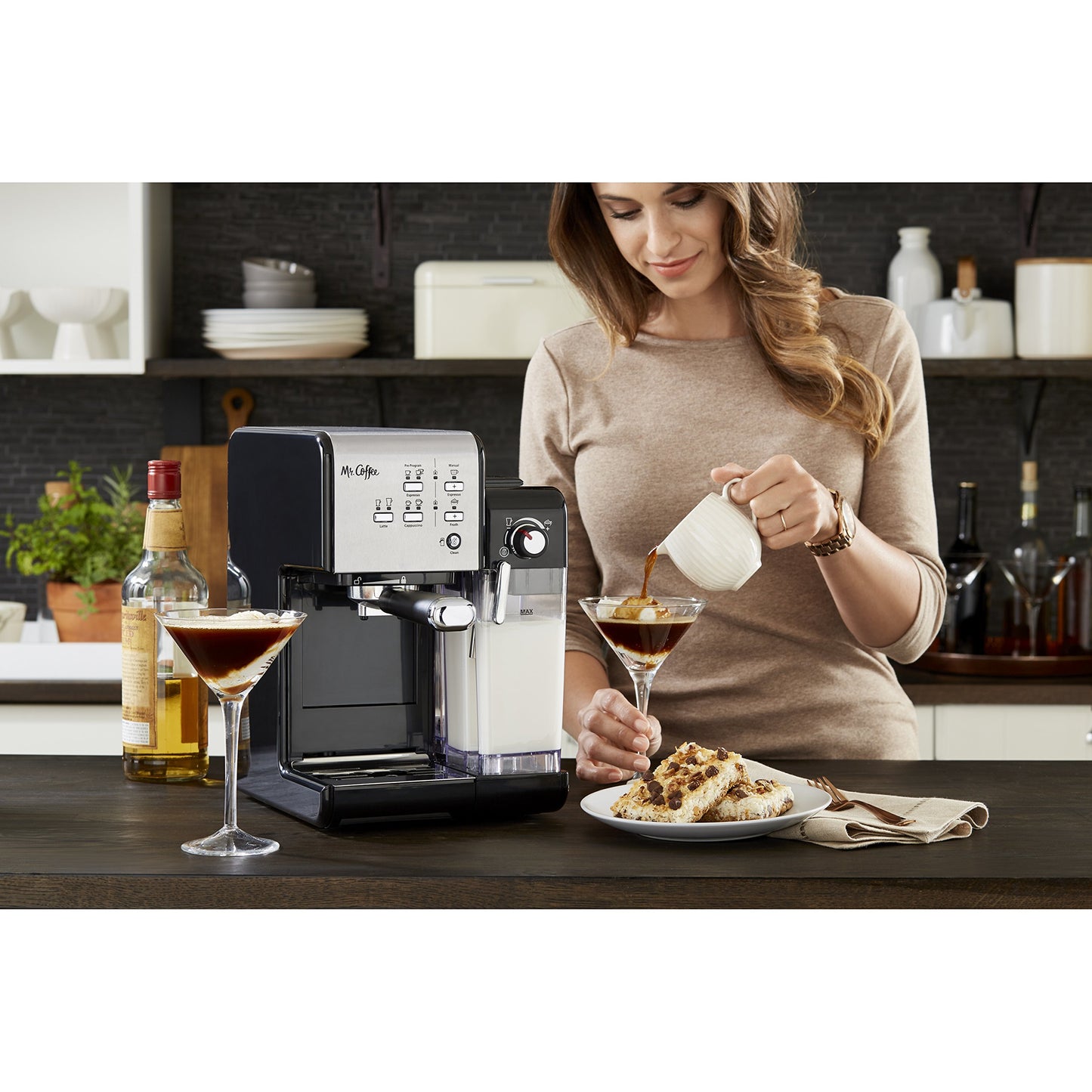 Mr. Coffee Programmable Espresso Machine with Frother
