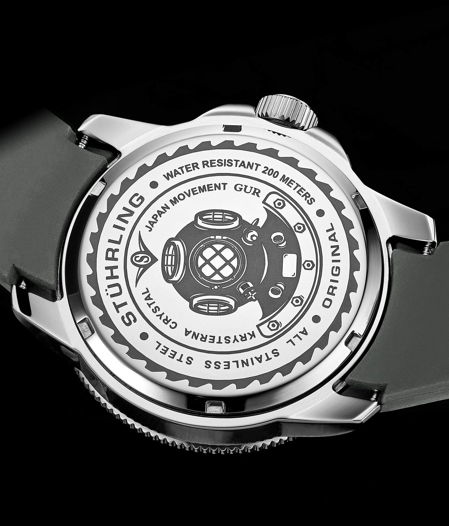 Stuhrling Original Mens Watch Blue Analog Watch Dial, Pro Sport Diver with Screw Down Crown and Water Resistant to 200M, Japanese Quartz Movement - Maritimer Watches for Men Collection