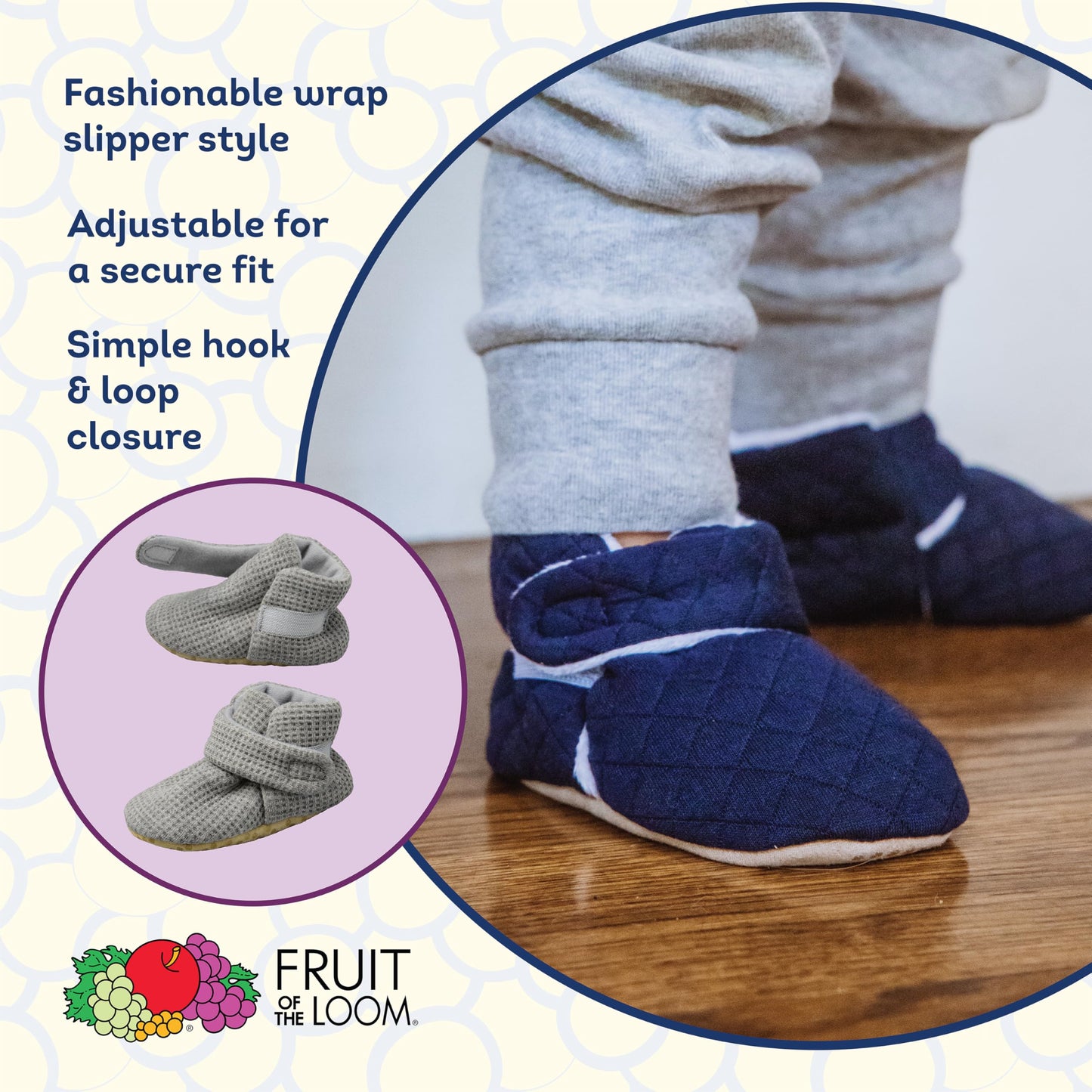 Fruit of the Loom Cozy Thermal Booties - Pink