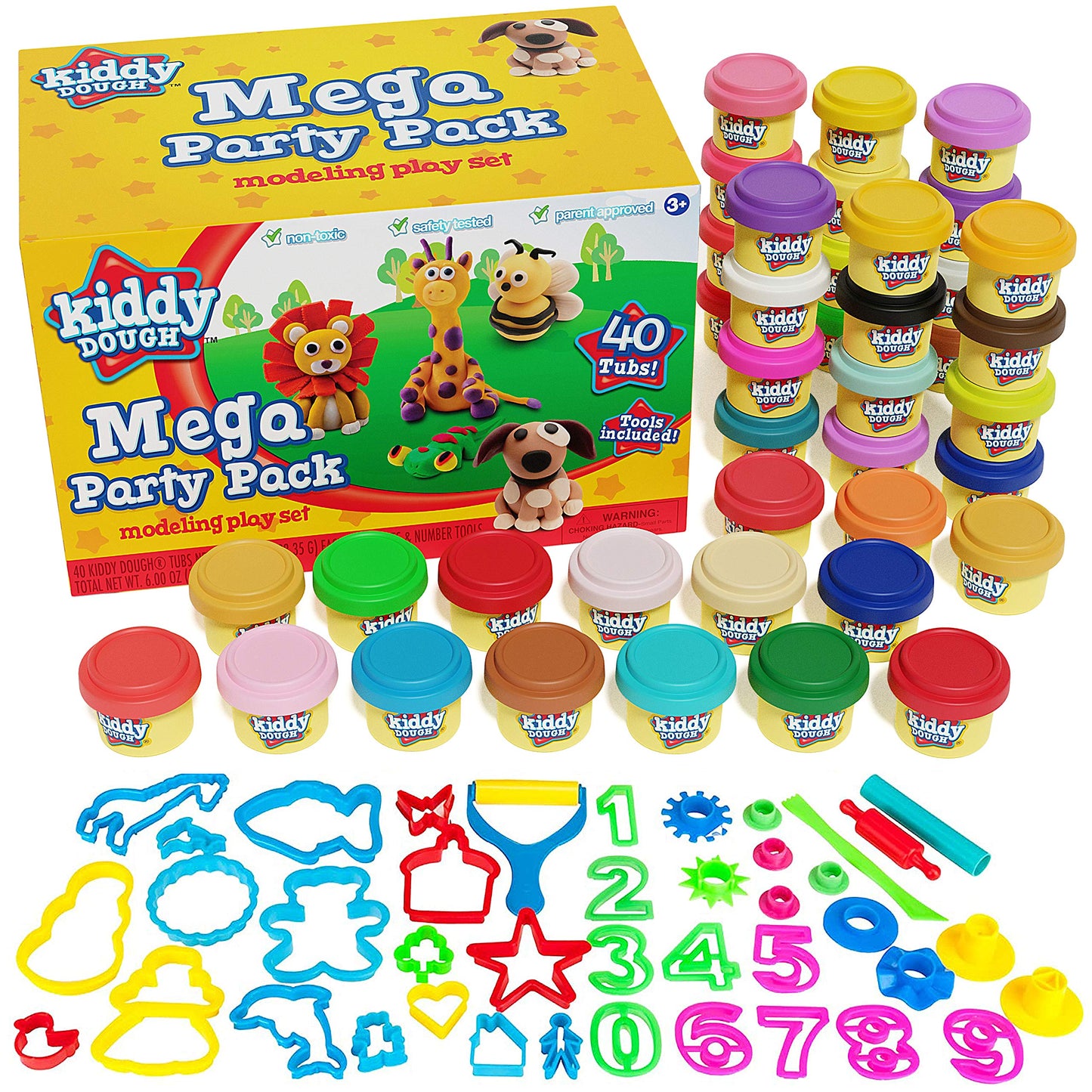 Kiddy Dough 40-Pack Birthday Party Favor Set