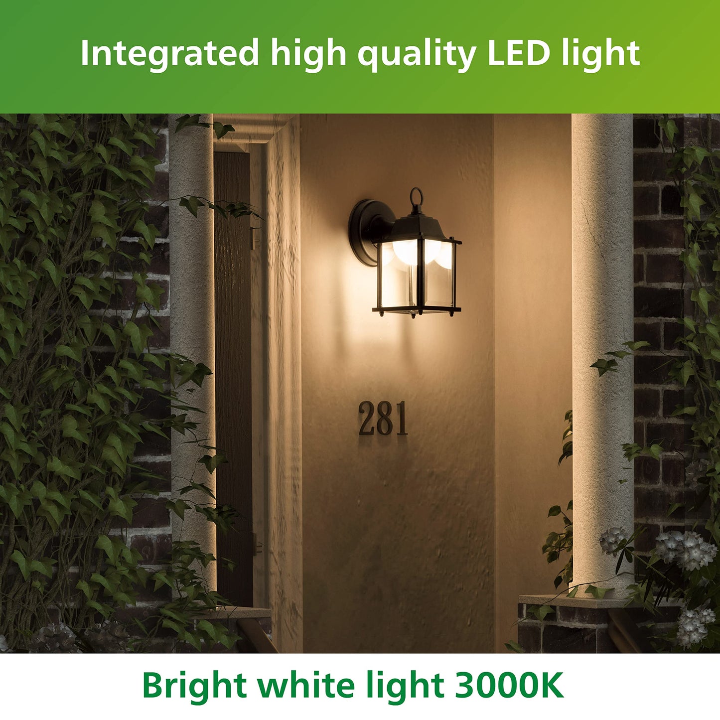 2-Pack Philips LED Outdoor Wall Lanterns