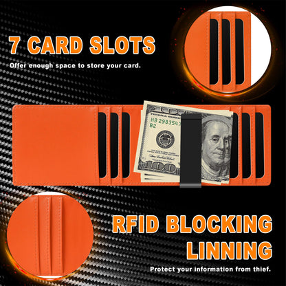Men's RFID Blocking Slim Wallet with Money Clip