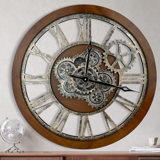 Large Farmhouse Vintage Wall Clock 24 in