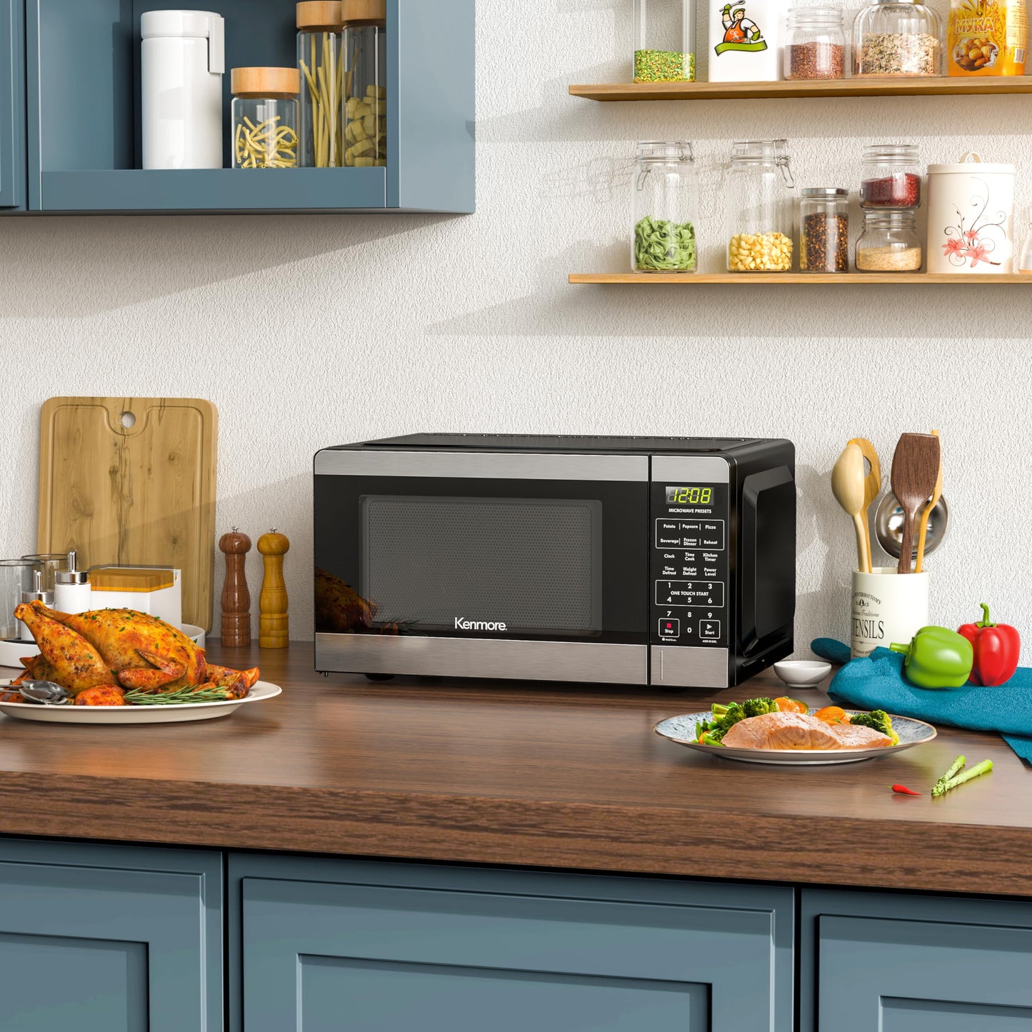 Kenmore 0.7 Cu Ft Stainless Steel Microwave Oven
