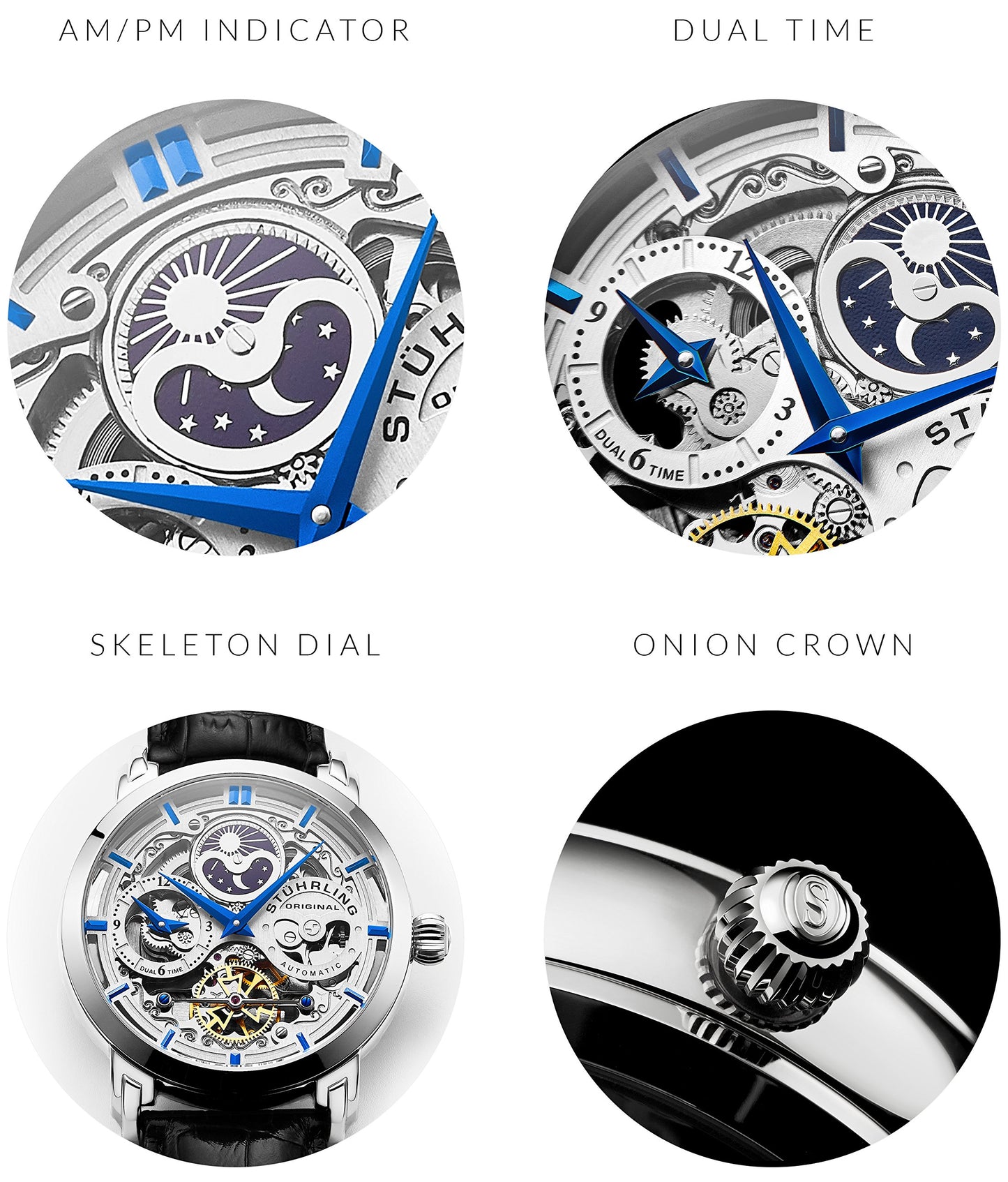 Stuhrling Original Men's Automatic Leather Watch