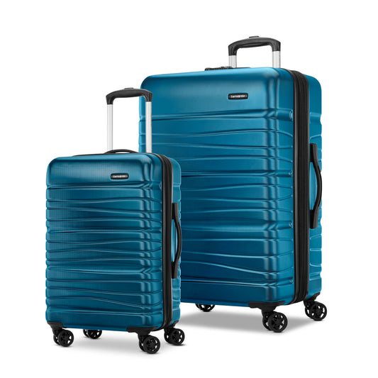 Samsonite Evolve Se Hardside Expandable Luggage with Double Spinner Wheels, Caribbean Blue, 2PC Set (CO/L)