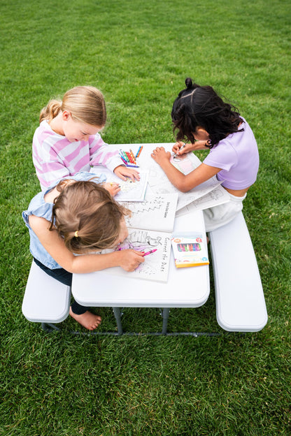 Stansport Compact Kids Picnic Table - White