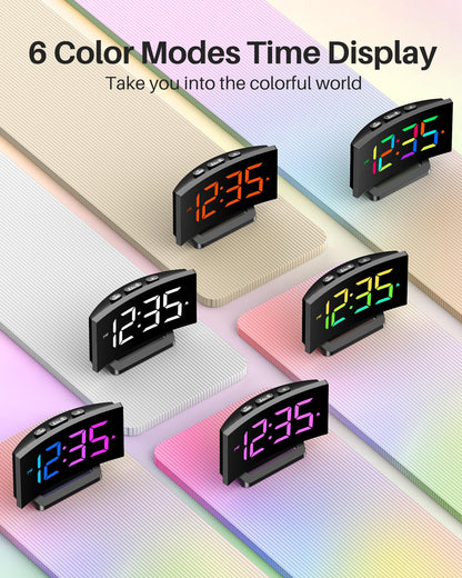Digital Alarm Clock with RGB Display and Snooze