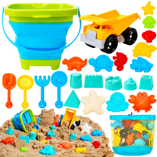 Beach Sand Toys Set with Dump Truck and Molds