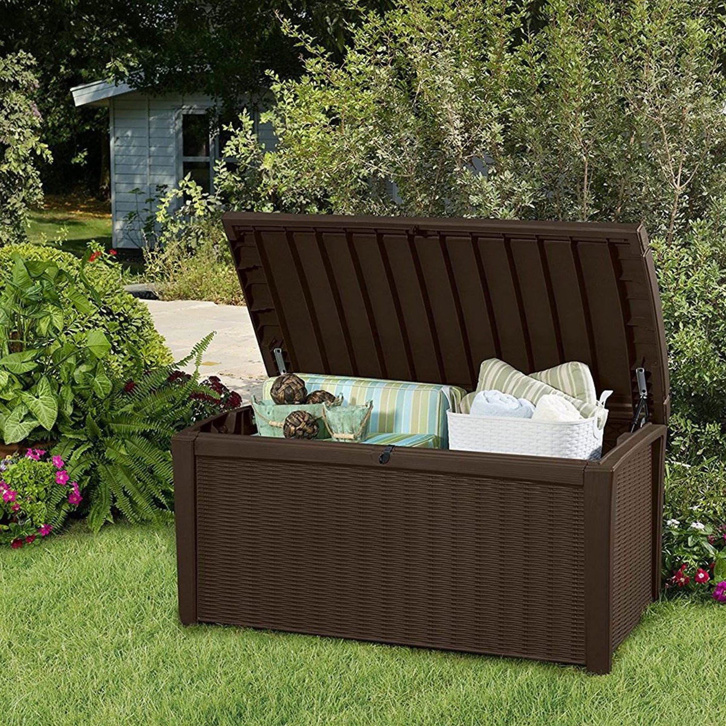 110 Gallon Keter Waterproof Outdoor Storage Box