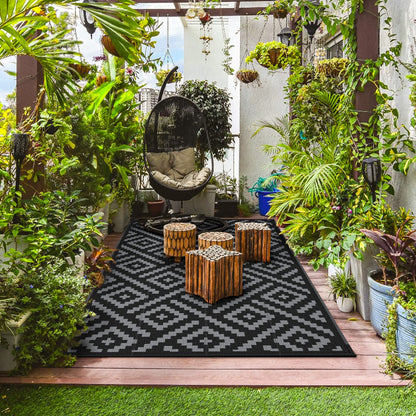 GENIMO Waterproof Outdoor Patio Rug, 5'x8' Reversible