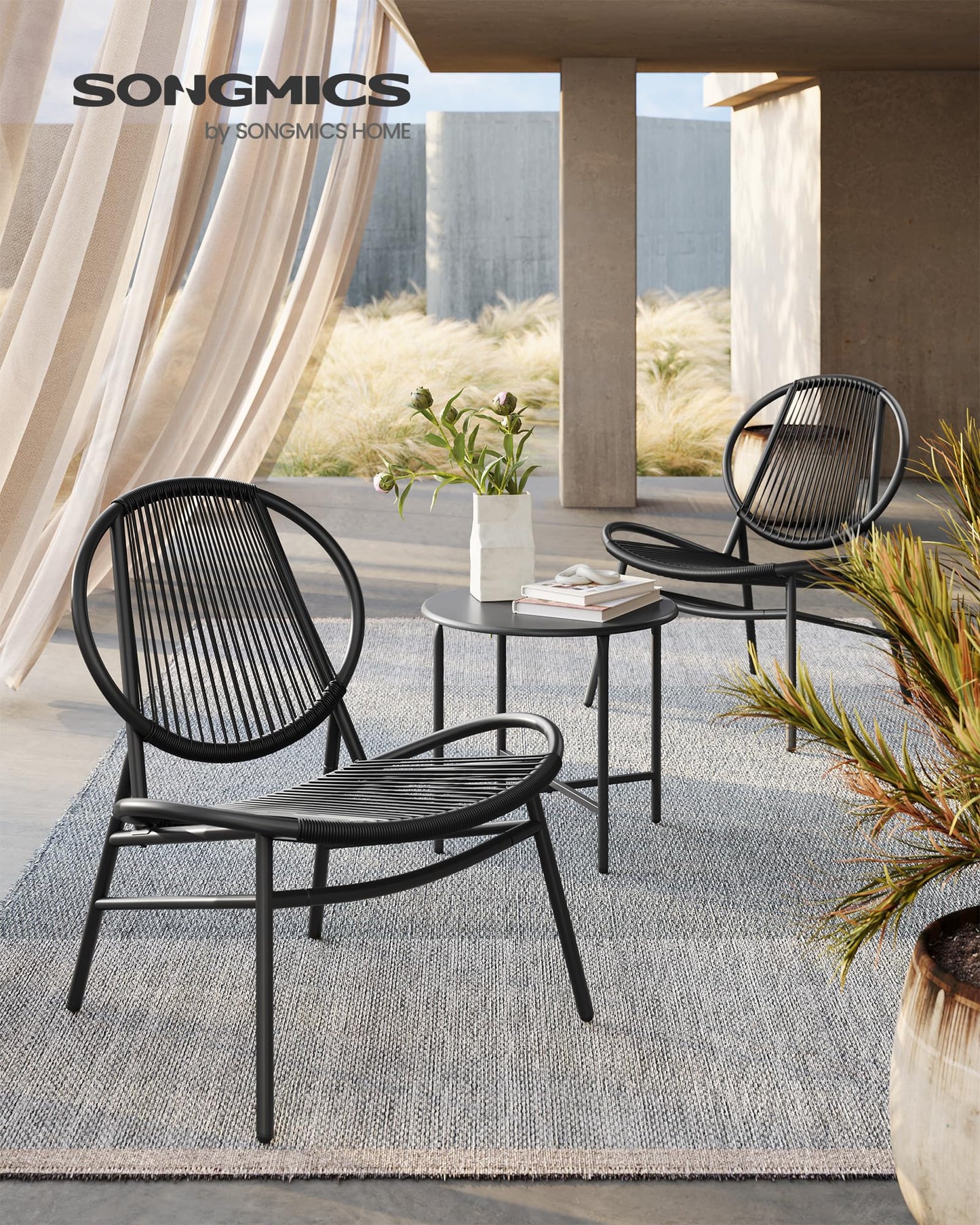 SONGMICS 3-Piece Patio Bistro Furniture Set