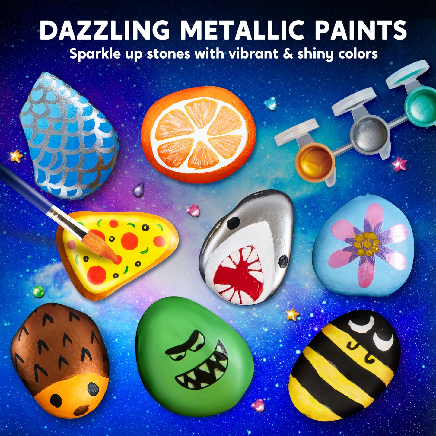 JOYIN Glow in The Dark Rock Painting Kit