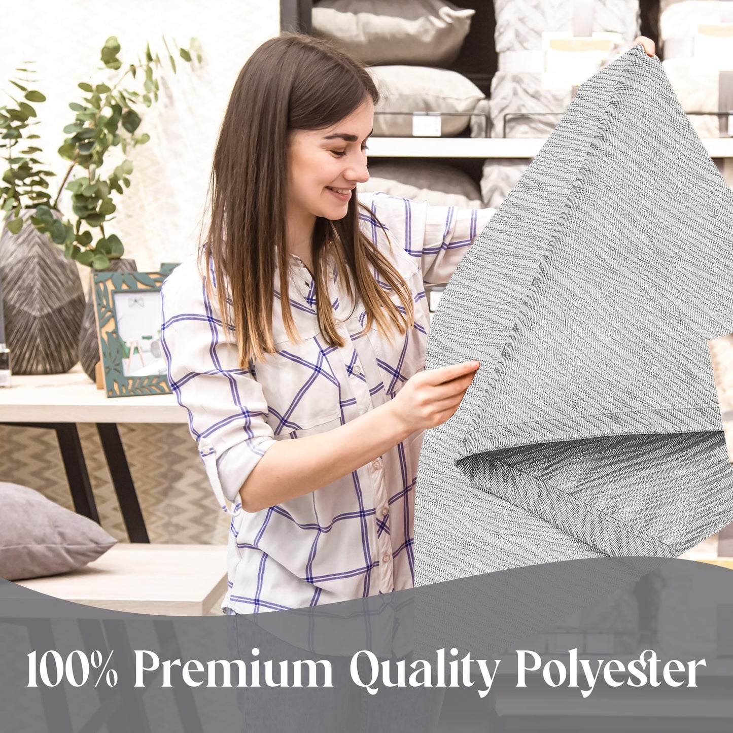 Majestic Giftware Silver Print Tablecloth for Dining