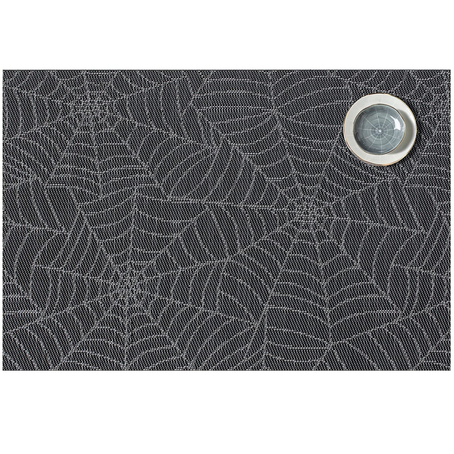 AHHFSMEI Placemats Set of 6 for Dining Table Washable Woven Vinyl Non-Slip Placemat Heat-Resistant Durable Table Mats for Dining Table Easy to Clean (Grey Cobweb)