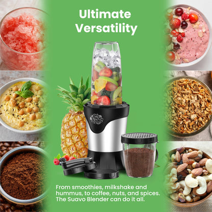 SUAVO 1100W Portable Blender with To-Go Cups