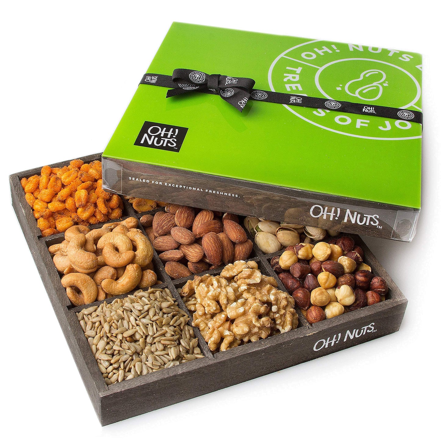 Mixed Nuts Gift Basket by Oh! Nuts - 9 Varieties