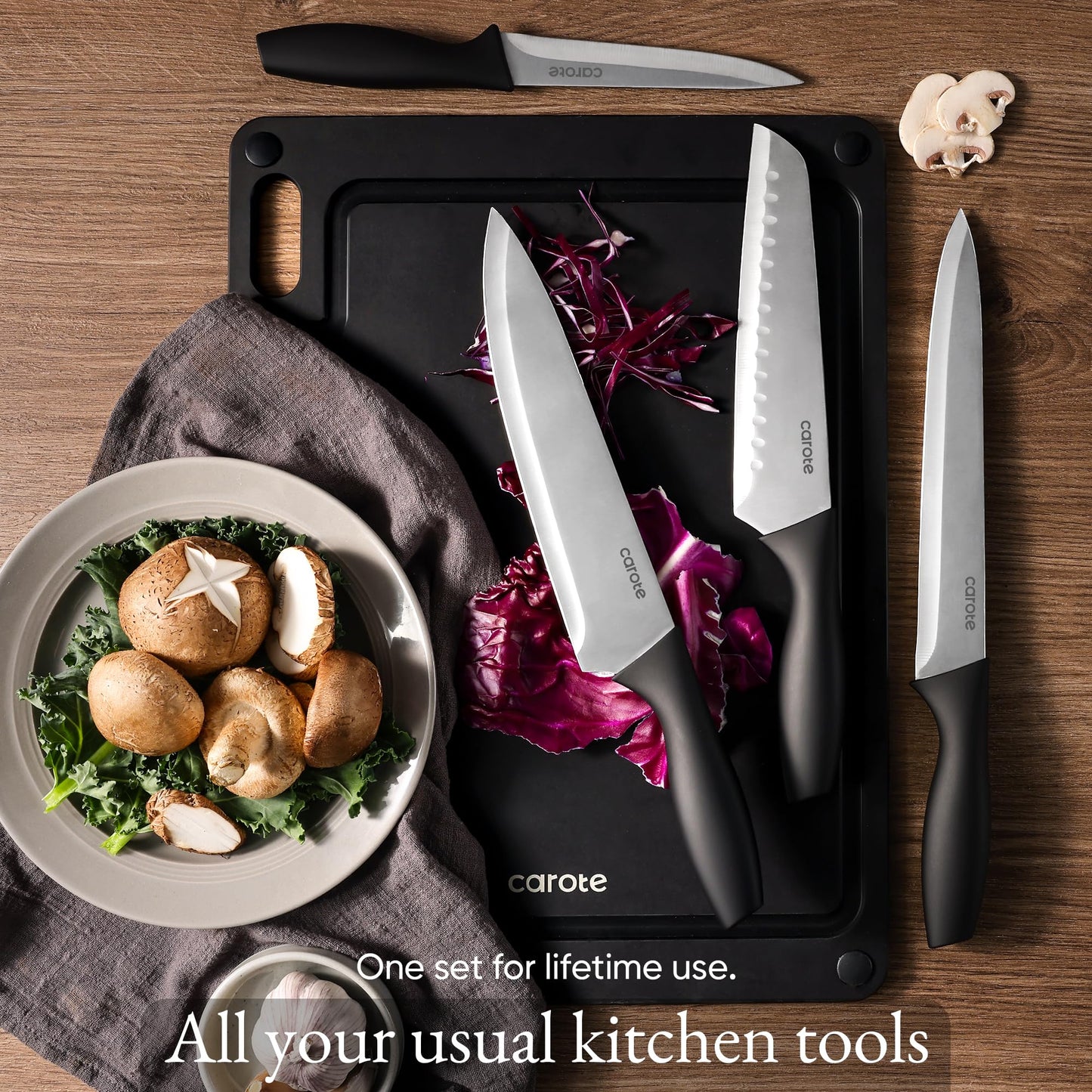 6-Piece CAROTE Stainless Steel Knife Set