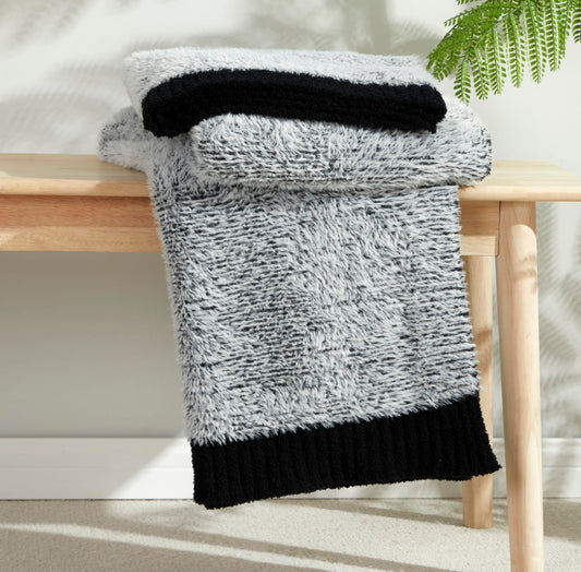 Cozy Knit Throw Blanket for Couch 50" x 60"