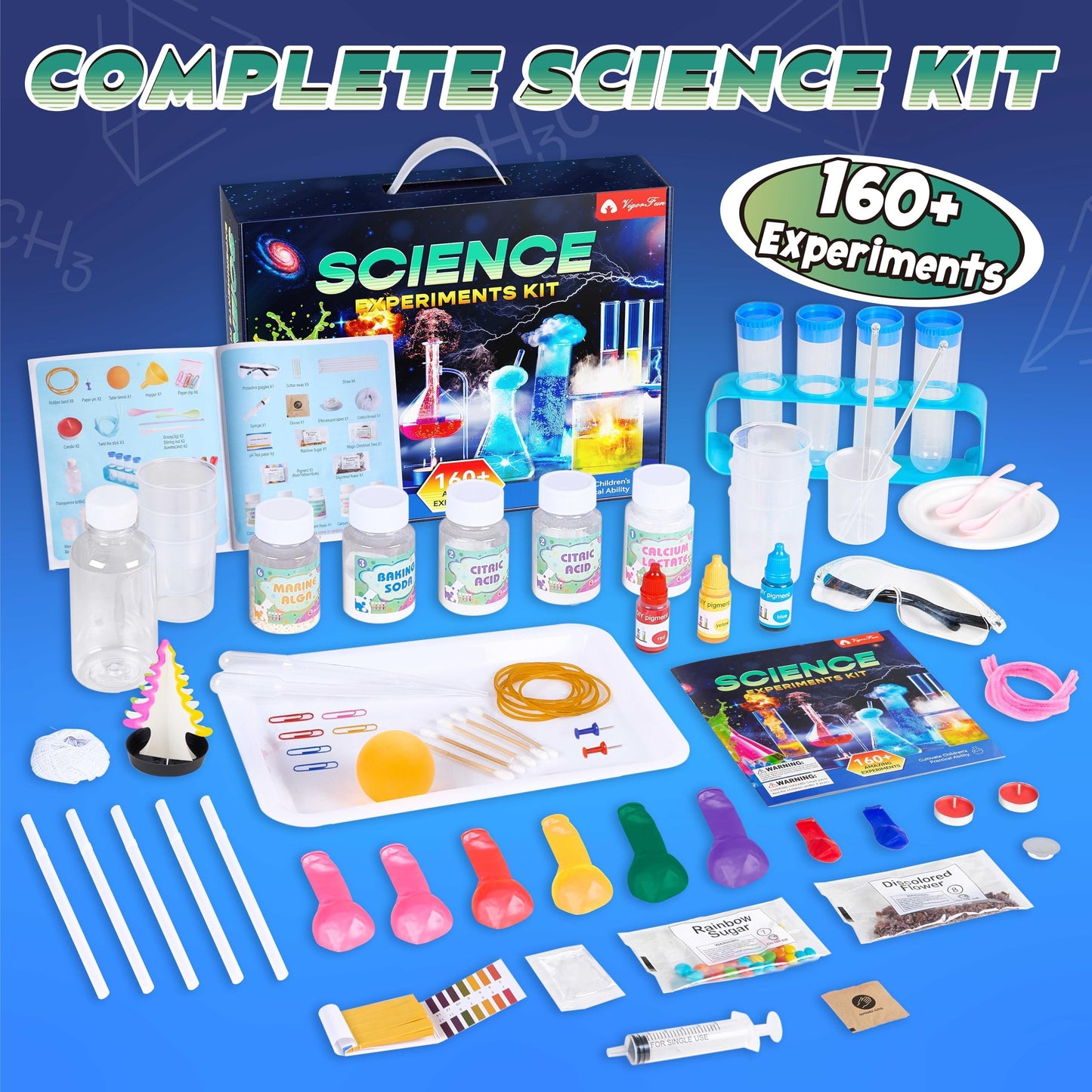 160+ Experiments Science Kit for Kids Ages 3 4 5 6 7 8, STEM Toys for 9-12 Year Old Boys Girls, Educational Chemistry Physical Learning Set for Kids Birthday Ideas