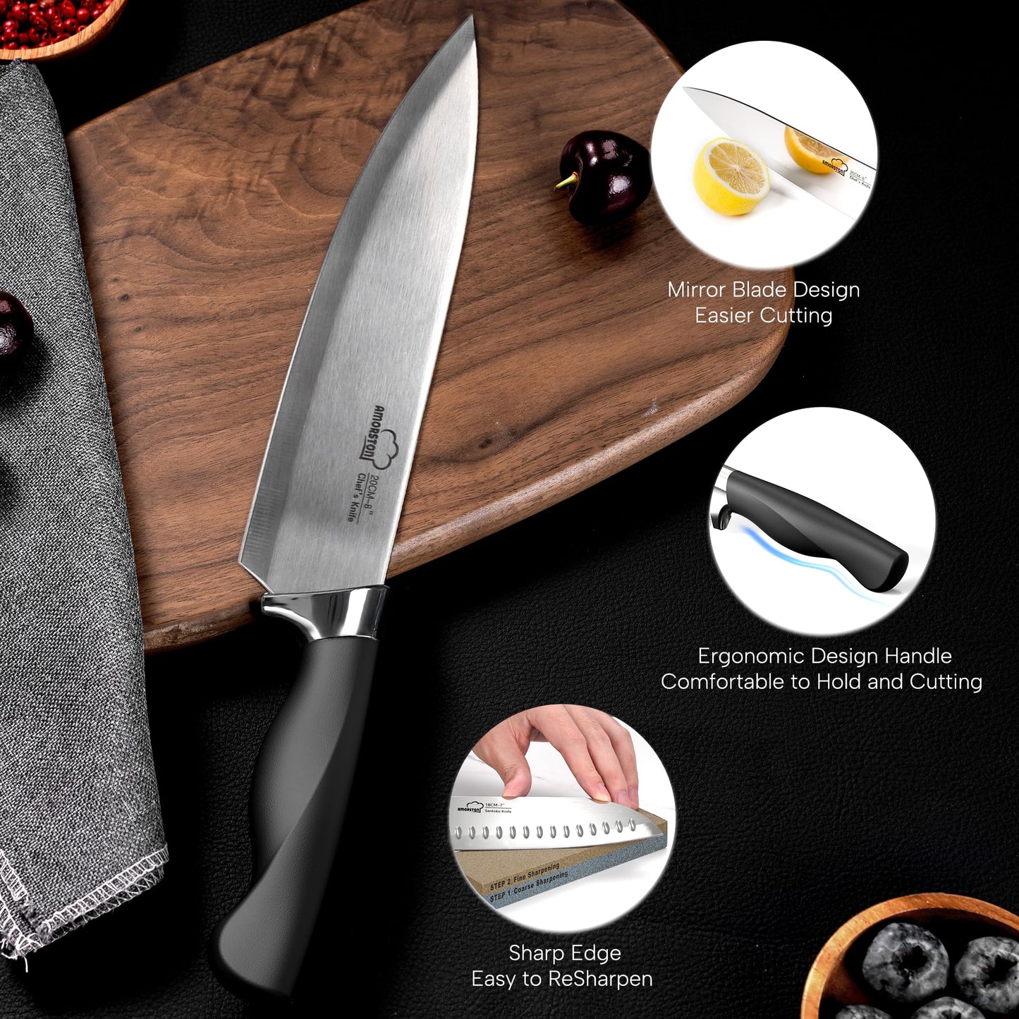 14-Piece Stainless Steel Kitchen Knife Set