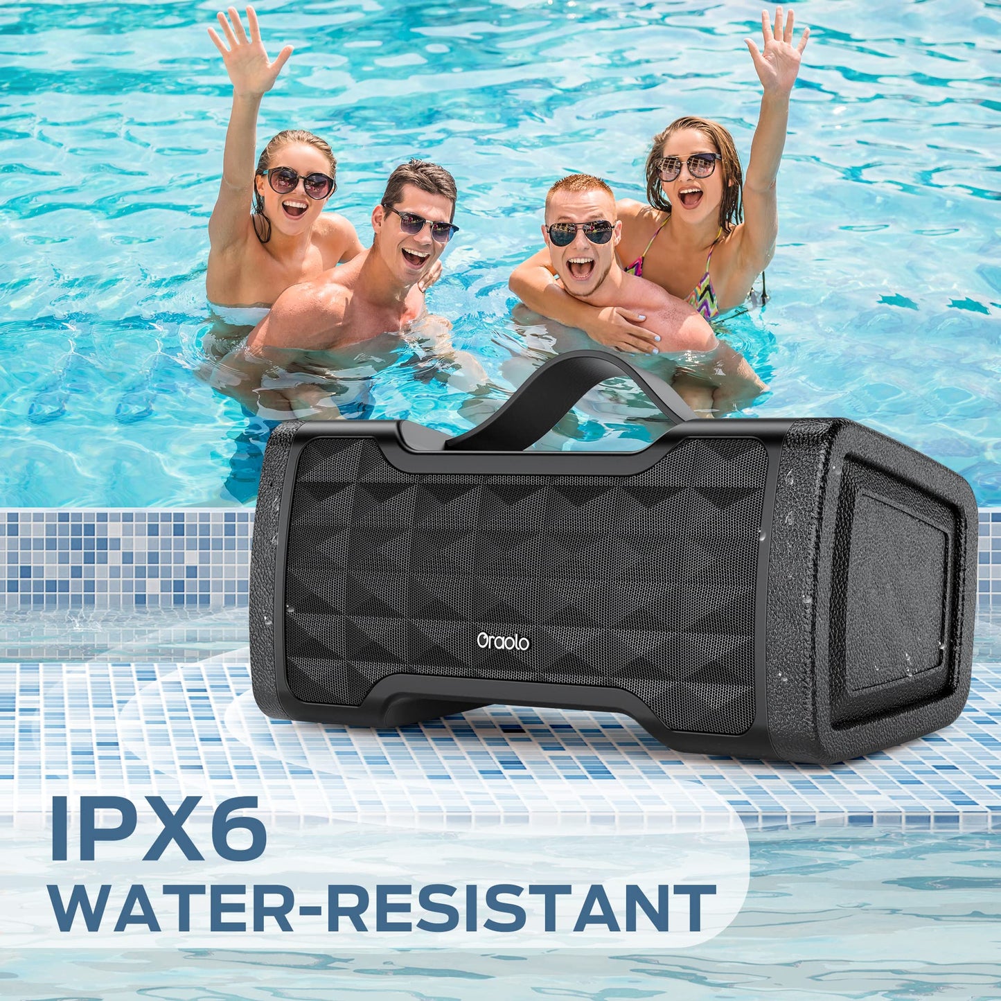 Oraolo 40W Waterproof Bluetooth Speaker for Parties