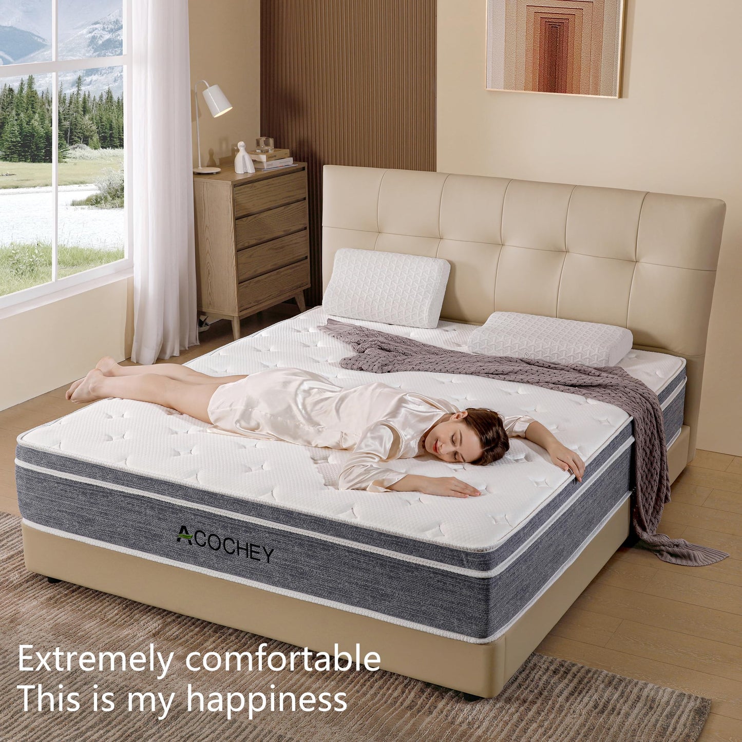 Acochey 8 Inch Hybrid Gel Memory Foam Mattress