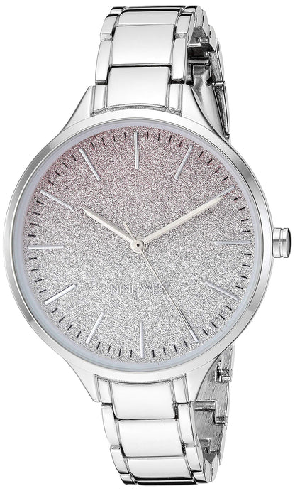 Nine West Women's Silver-Tone Bracelet Watch