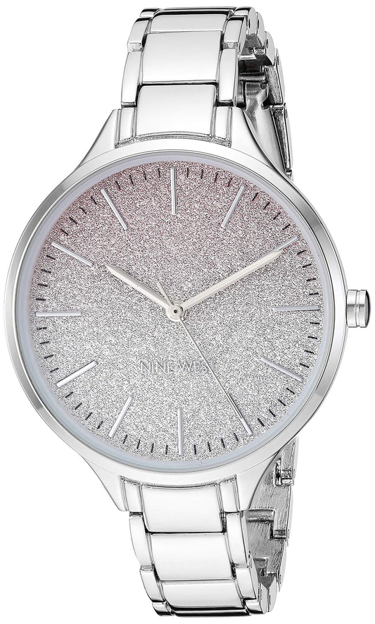 Nine West Women's Silver-Tone Bracelet Watch