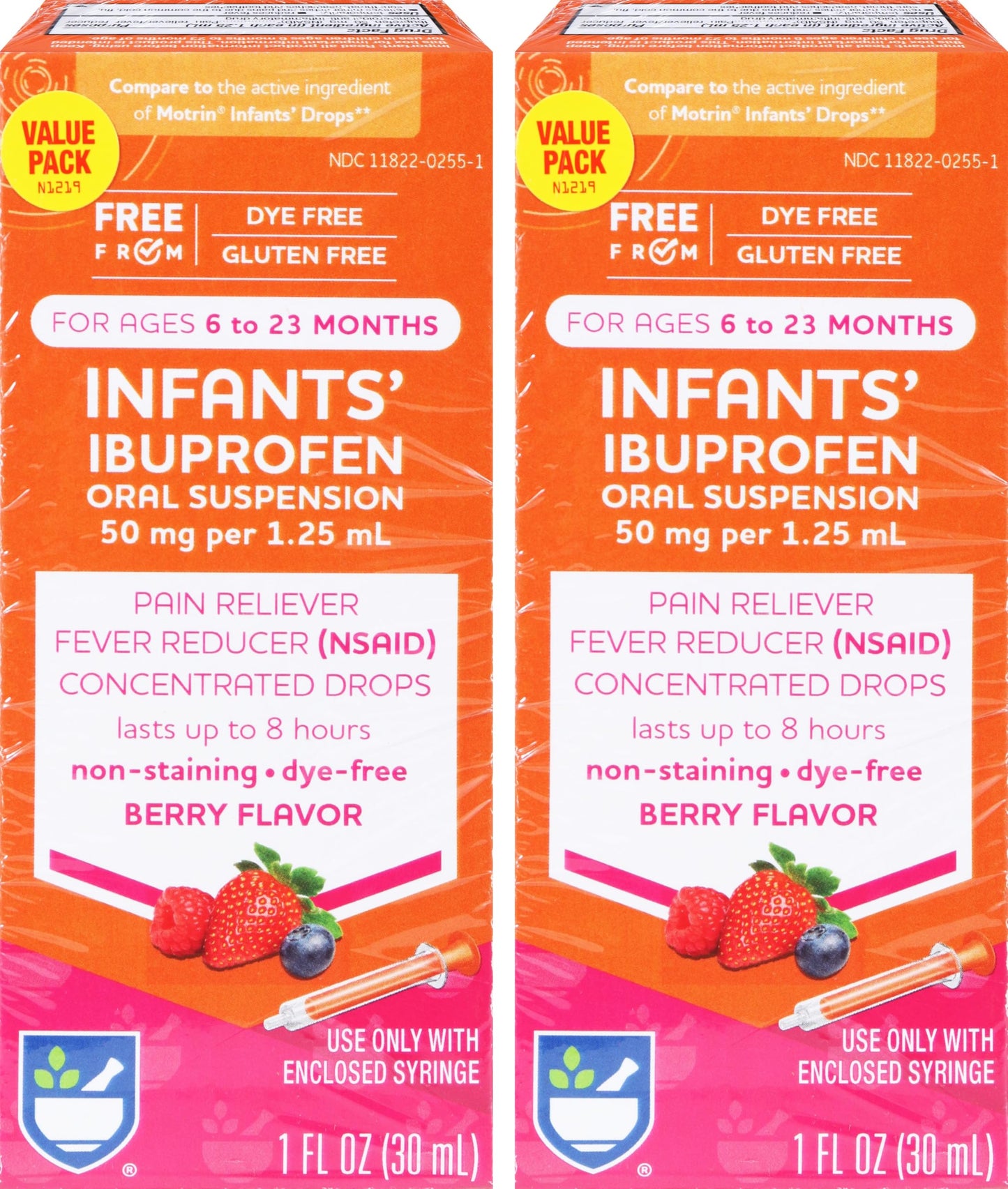 2 Pack Rite Aid Dye-Free Ibuprofen Drops