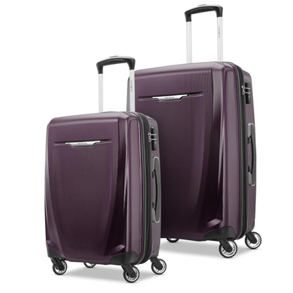 Samsonite Winfield 3 DLX Hardside Expandable Luggage with Spinners, Plum Ombre, 2PC Set (CO/MED)