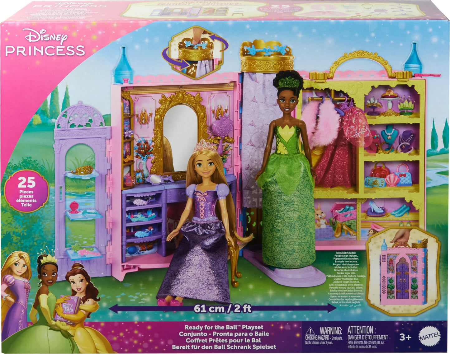 Disney Princess Closet Playset with 25 Accessories