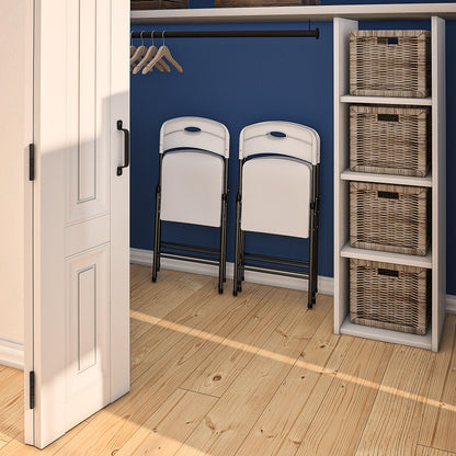Cosco 4-Pack White Folding Chairs Set
