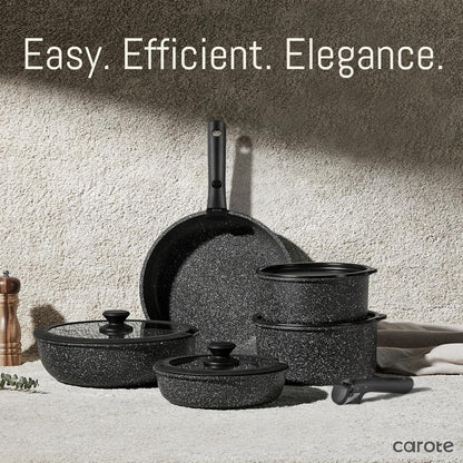 CAROTE Nonstick 15-Piece Cookware Set with Handles