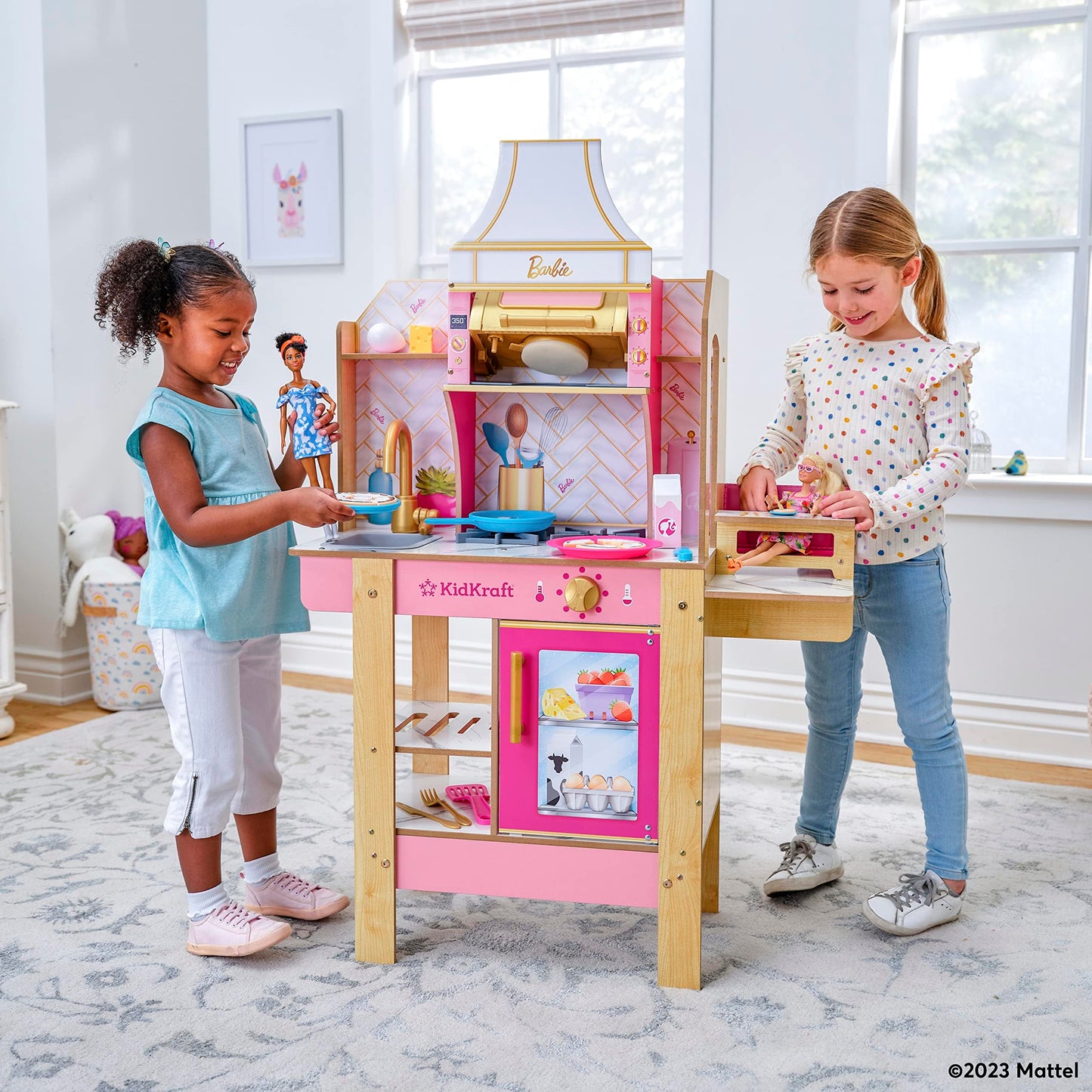 KidKraft Barbie™ Wooden Play Kitchen with Accessories