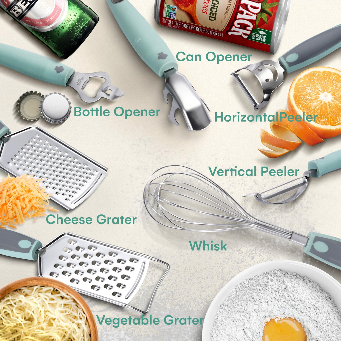 7-Piece Silicone Cooking Tool Set - Outlery