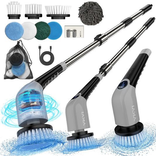 Cordless Electric Spin Scrubber with 8 Brush Heads