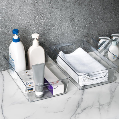 Clear Storage Bins for Home Organization - 6 Pack