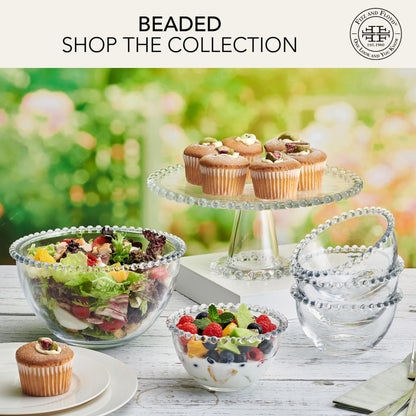 Fitz & Floyd Set of 4 Clear Glass Bowls