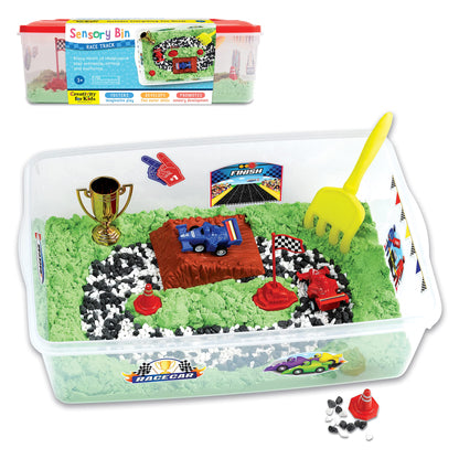 Creativity for Kids Sensory Bin: Race Track - Toddler Toys for Kids Ages 3-4+ Pretend Play, Sensory Learning Toys with Car Track, Gifts for Kids