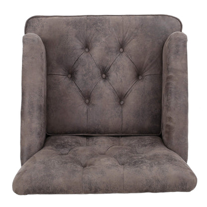 Tufted Club Chair with Nailhead Accents