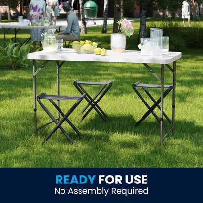 4' Folding Event Table with Adjustable Legs