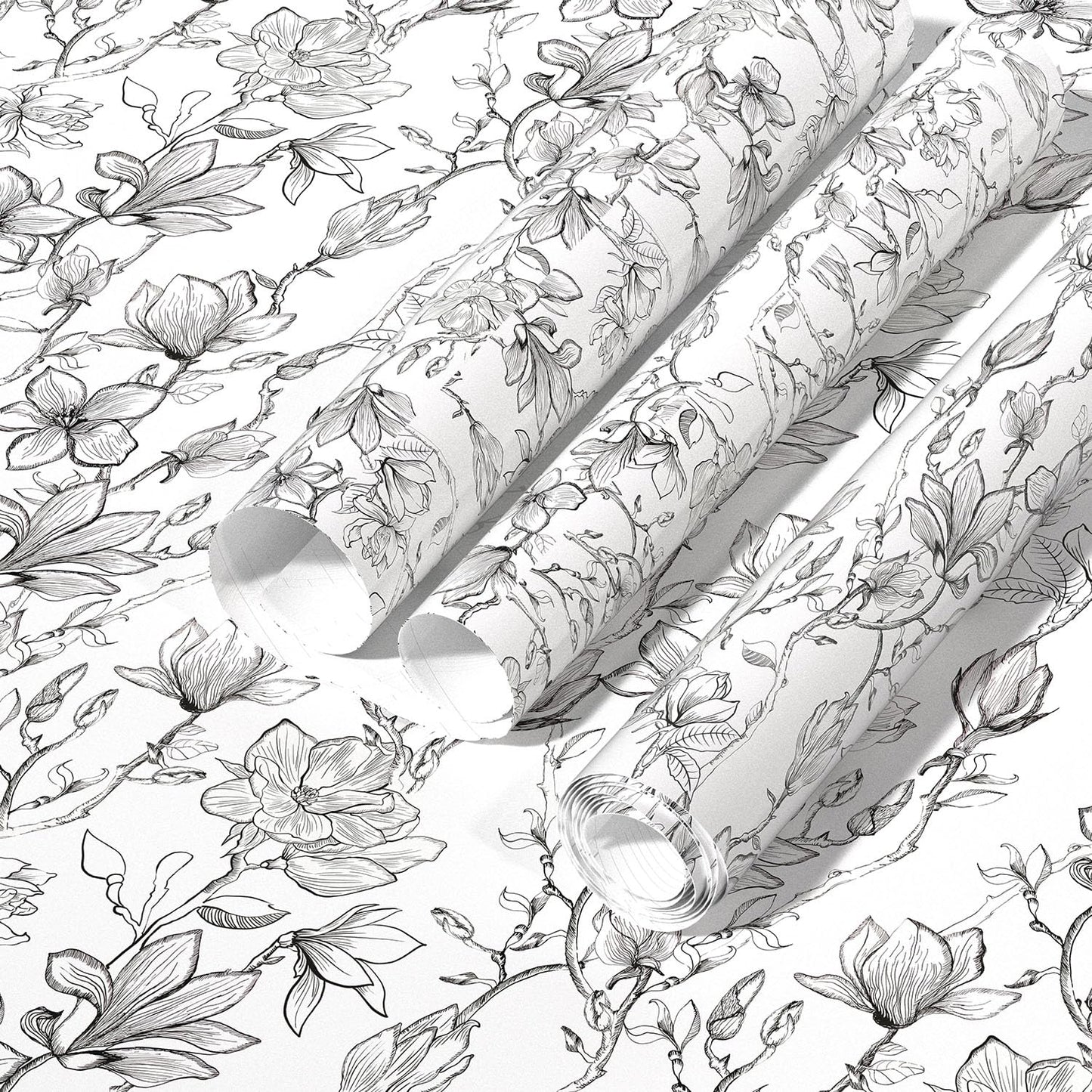 Yancorp 17.3"x120" Peel and Stick Wallpaper for Bedroom Accent Wall Boho Floral Removable Contact Paper for Cabinets and Drawers Bathroom Farmhouse