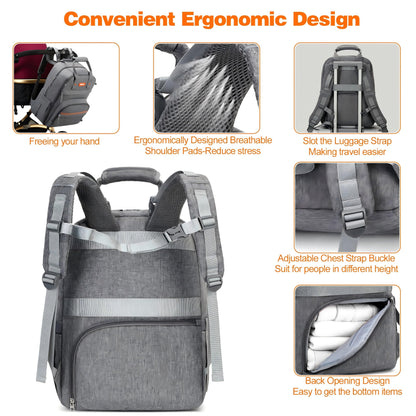 Travel Backpack with Luggage Strap for Laptop