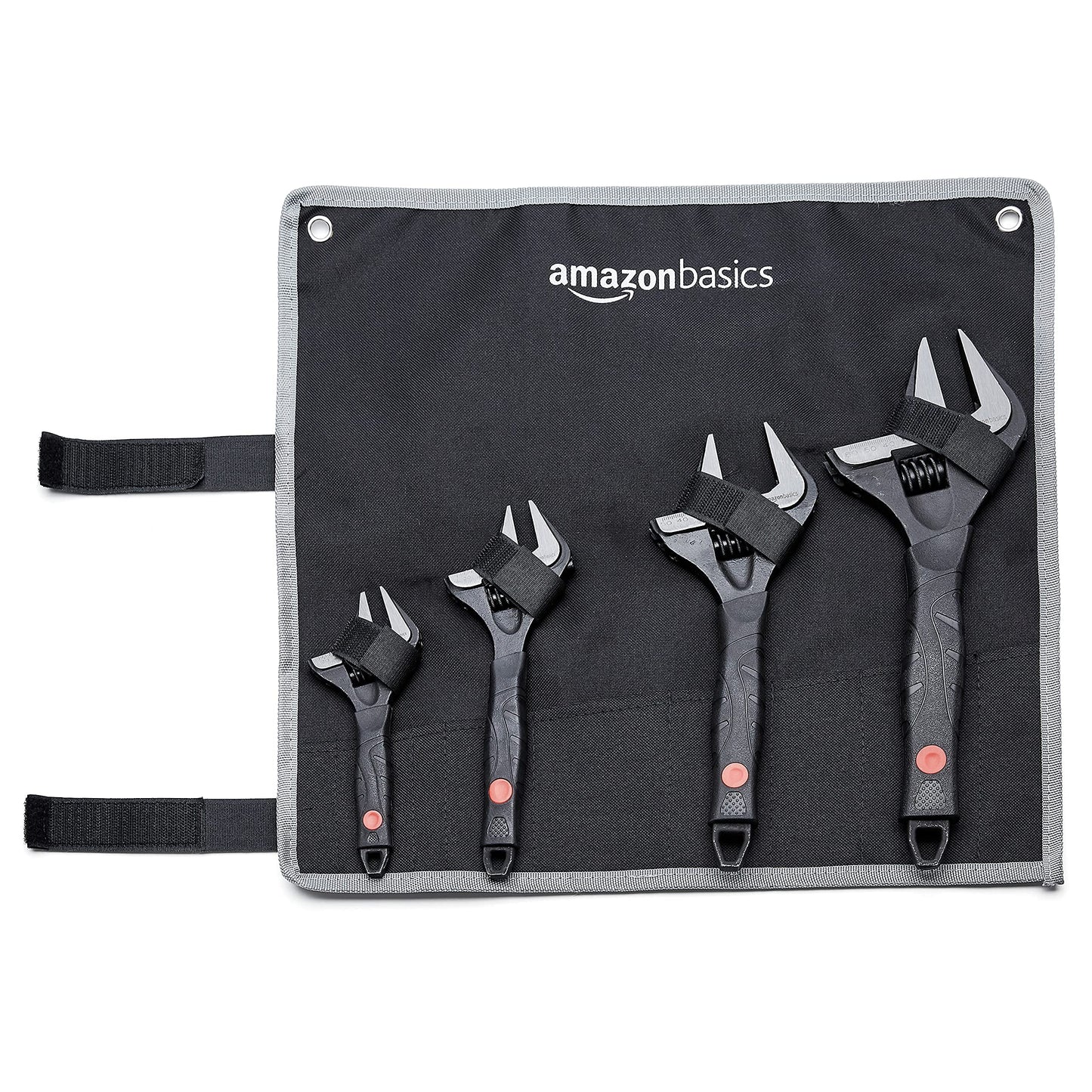 4-Piece Adjustable Wrench Set by Amazon Basics