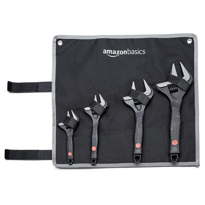 4-Piece Adjustable Wrench Set by Amazon Basics