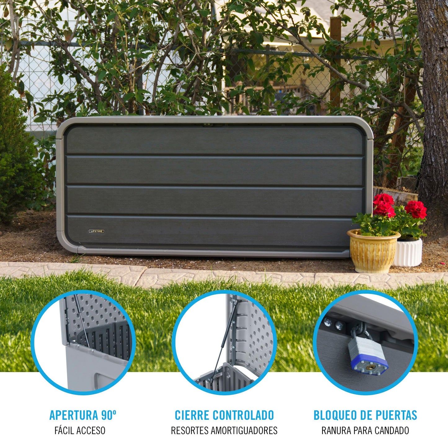 Lifetime 136 Gallon Modern Deck Storage Box